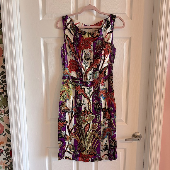 BALENCIAGA Pre Fall 2011 Floral Print Silk Dress Size 40/ 8 - Picture 6 of 10